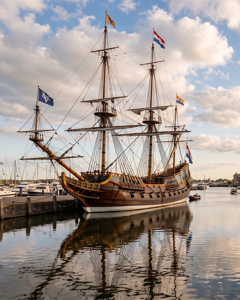De Batavia in de Bataviahaven in Lelystad